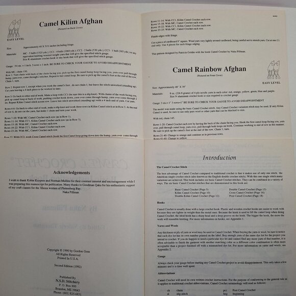 Camel Crochet Instruction & Pattern Afghan 1 2 302 304 Babies 303 Lot - Picture 5 of 8